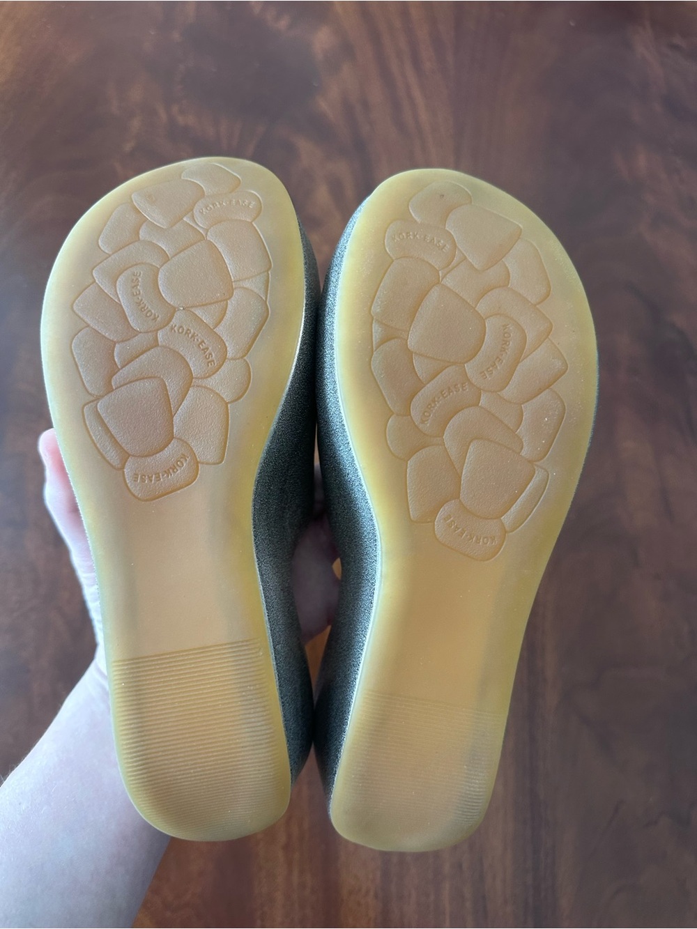 Kork-Ease Greer leather platform wedge slides metallic size 7 - Picture 7 of 9